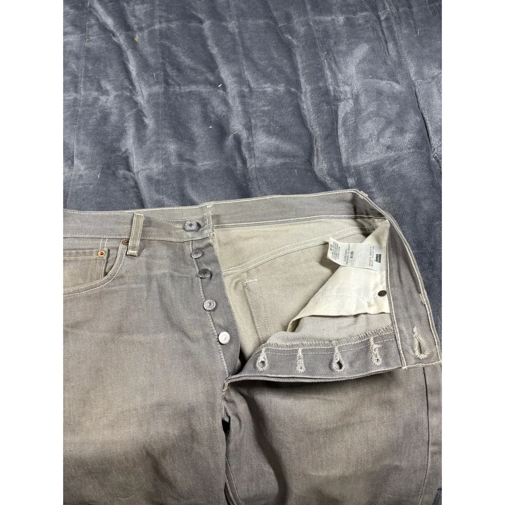 Levis‎ 501 Original Straight Fit Grey Denim Jeans Mens 33x30 Button Fly Mexico